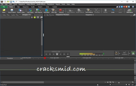 NCH VideoPad Video Editor Pro 13.77 for mac download